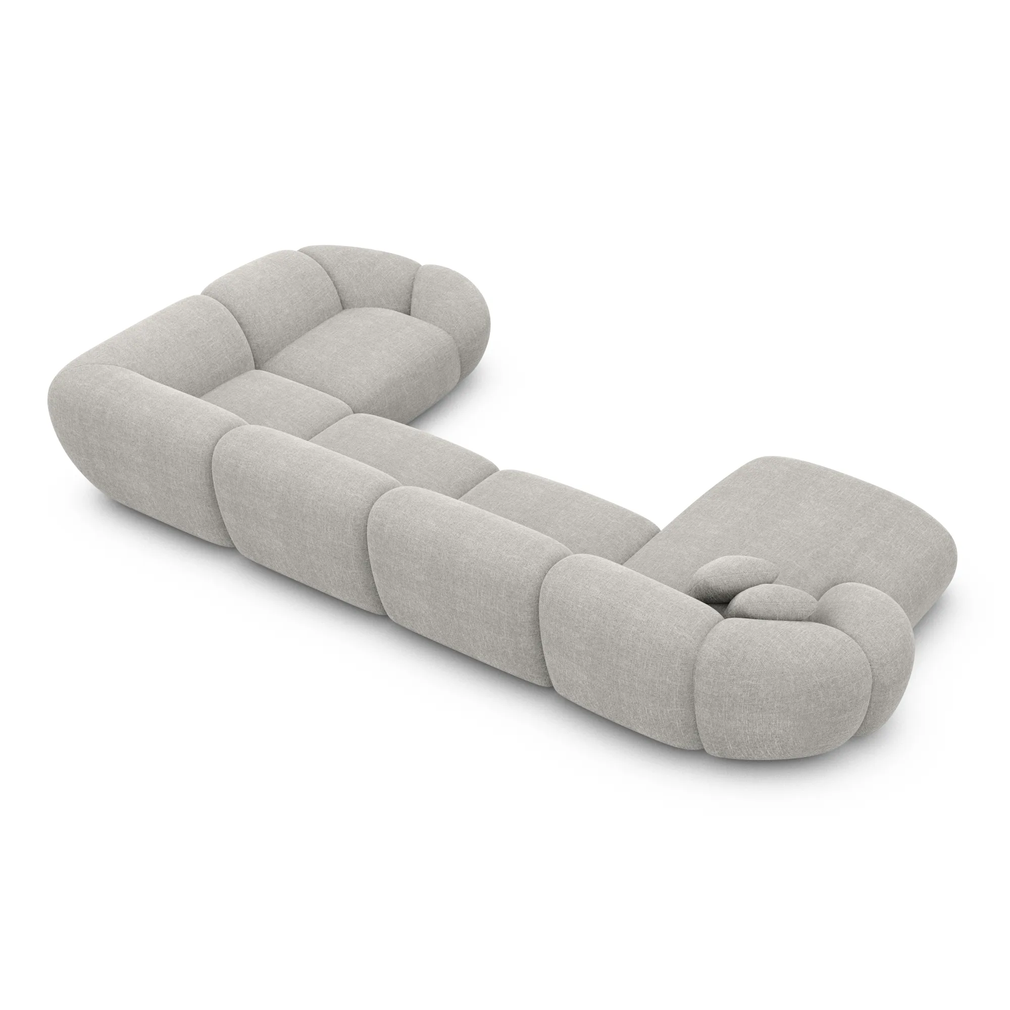 Strukturstoff U-Form XL Wohnlandschaft Solira – Bild 47