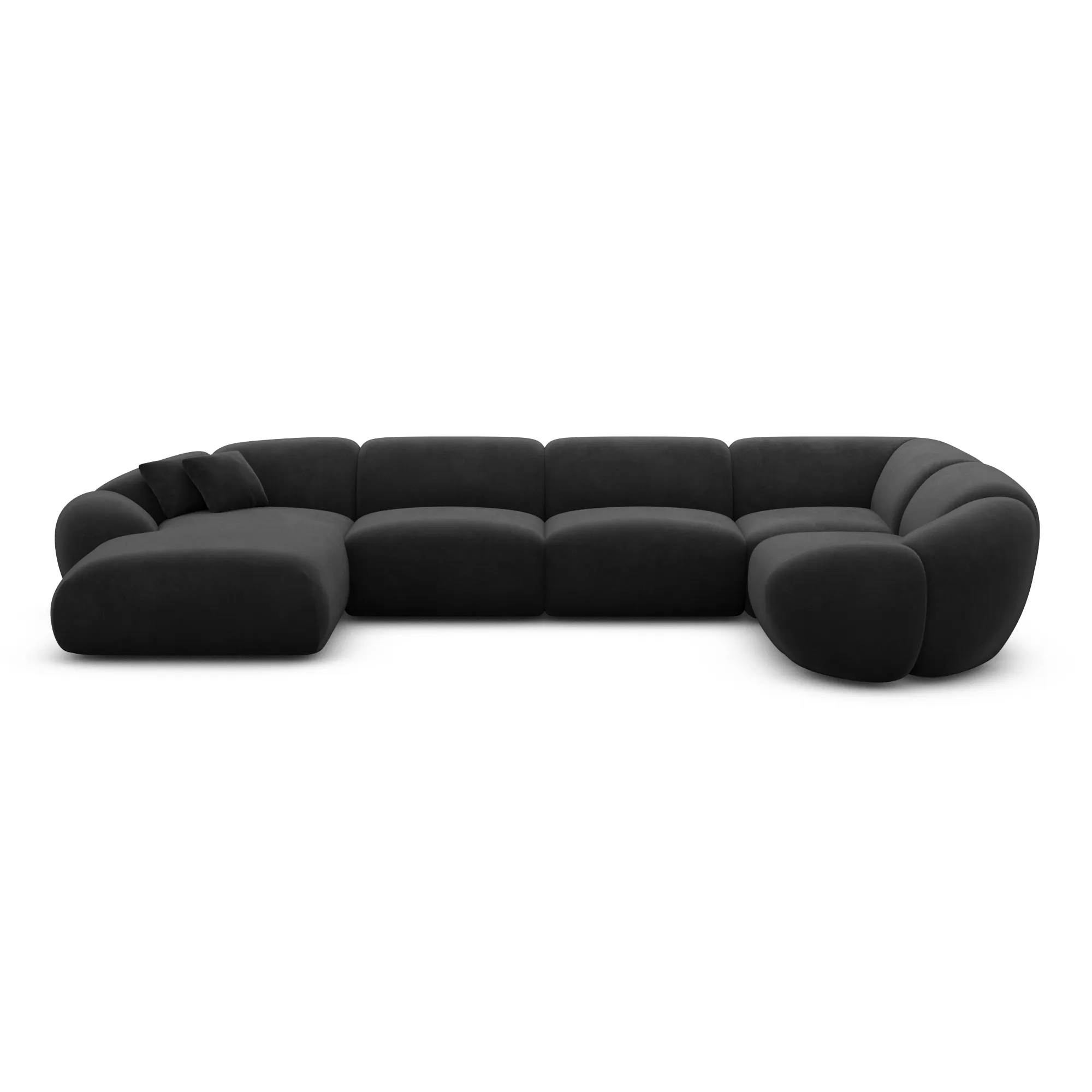 Samtstoff U-Form XL Wohnlandschaft Solira – Bild 80