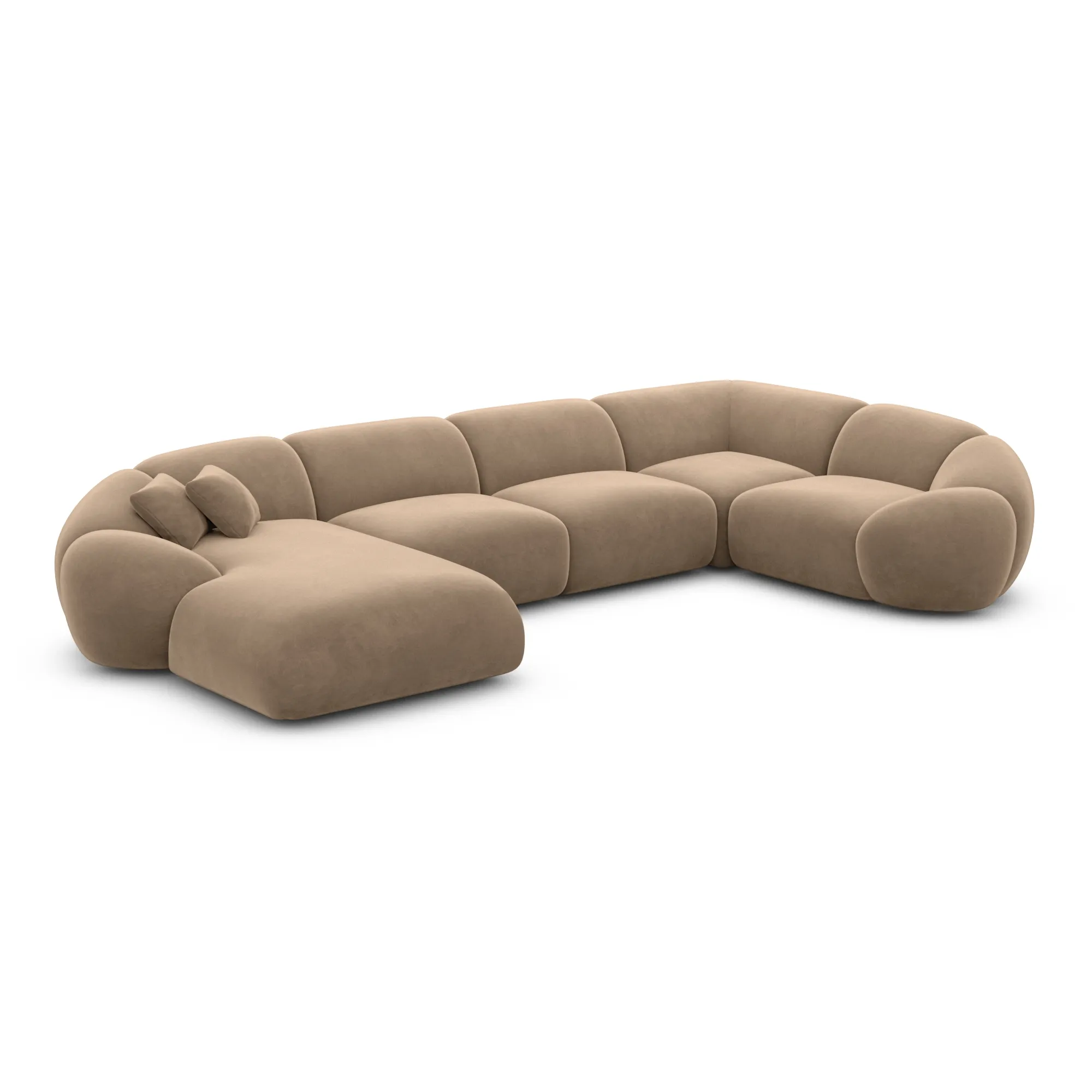 Samtstoff U-Form XL Wohnlandschaft Solira – Bild 82