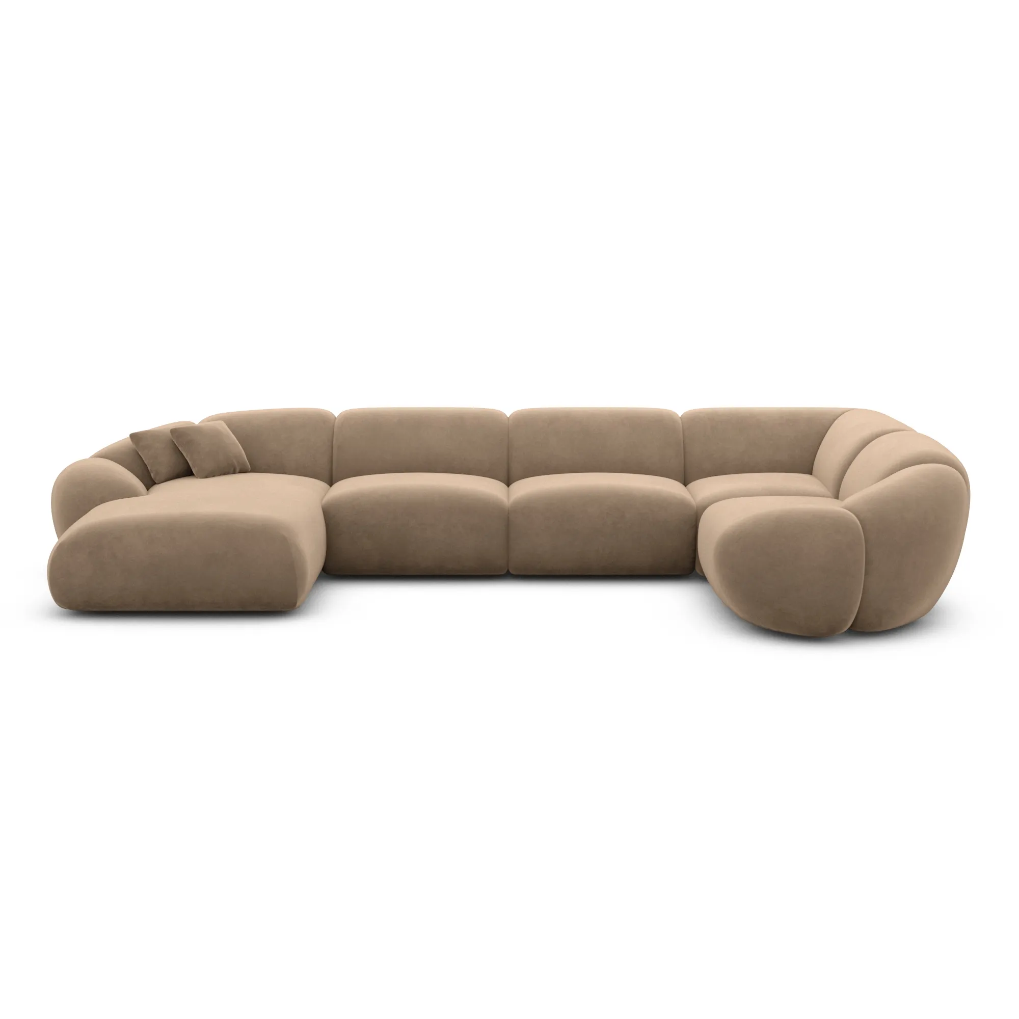 Samtstoff U-Form XL Wohnlandschaft Solira – Bild 83