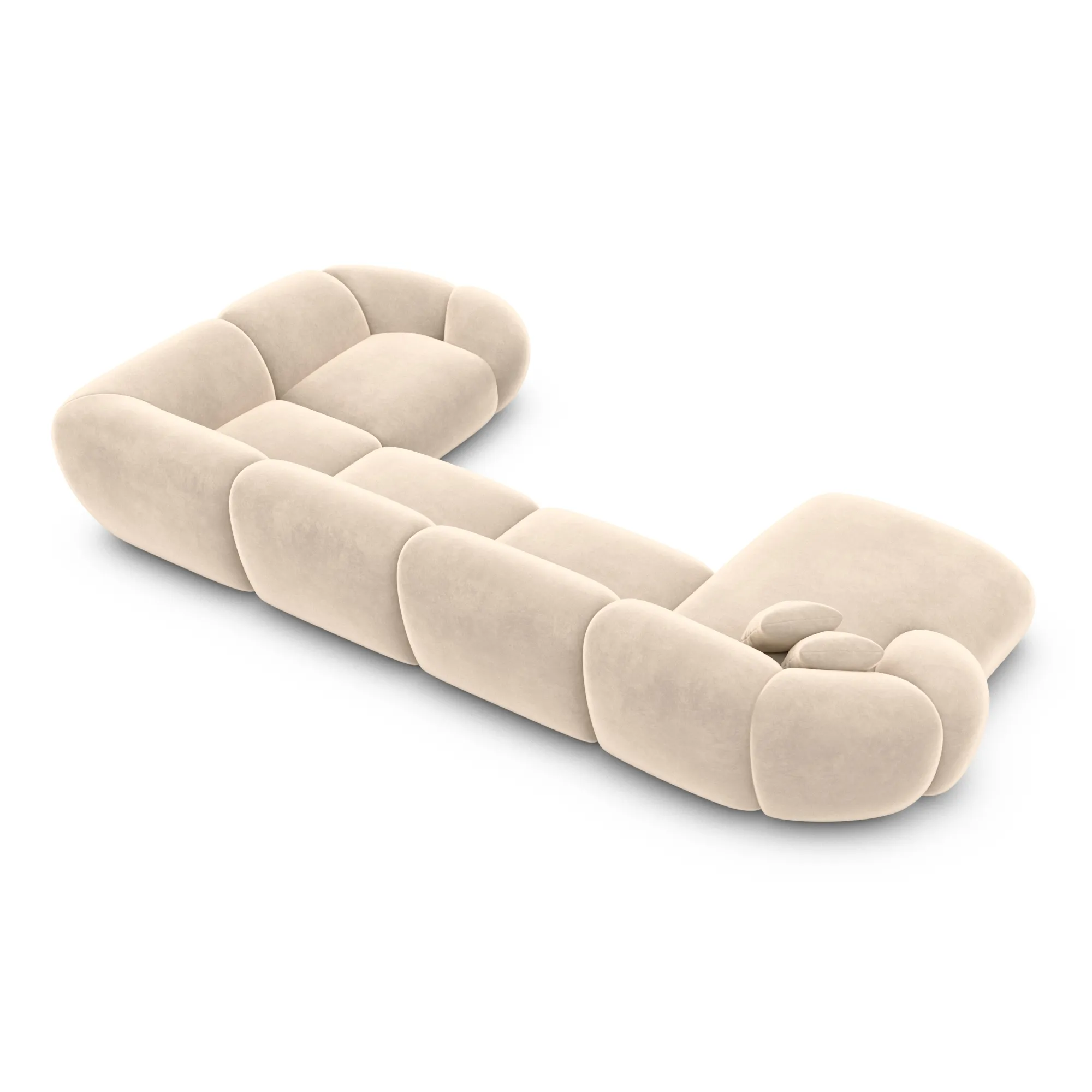 Samtstoff U-Form XL Wohnlandschaft Solira – Bild 87
