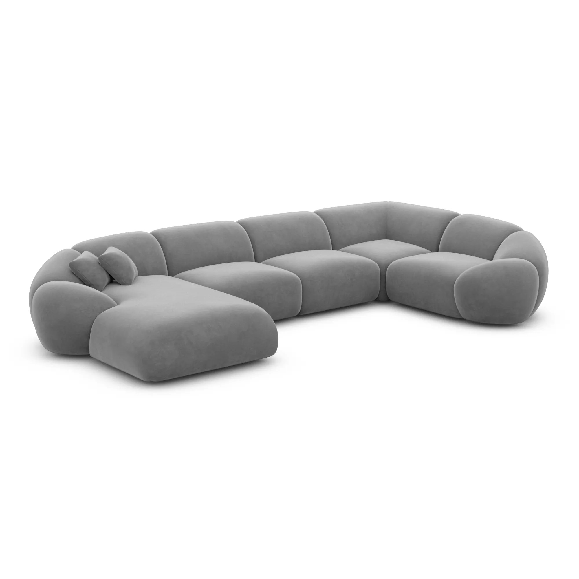 Samtstoff U-Form XL Wohnlandschaft Solira – Bild 88