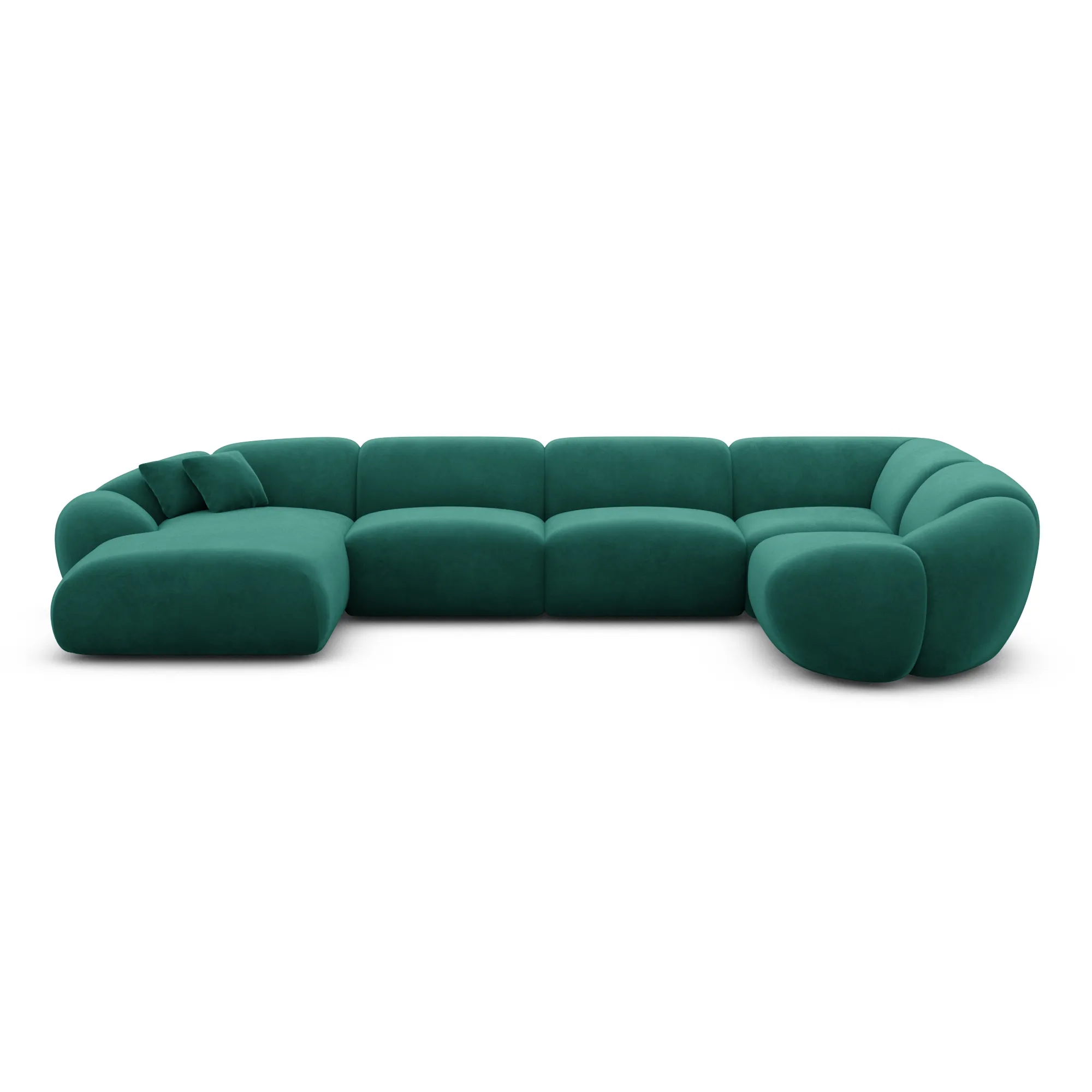 Samtstoff U-Form XL Wohnlandschaft Solira – Bild 92