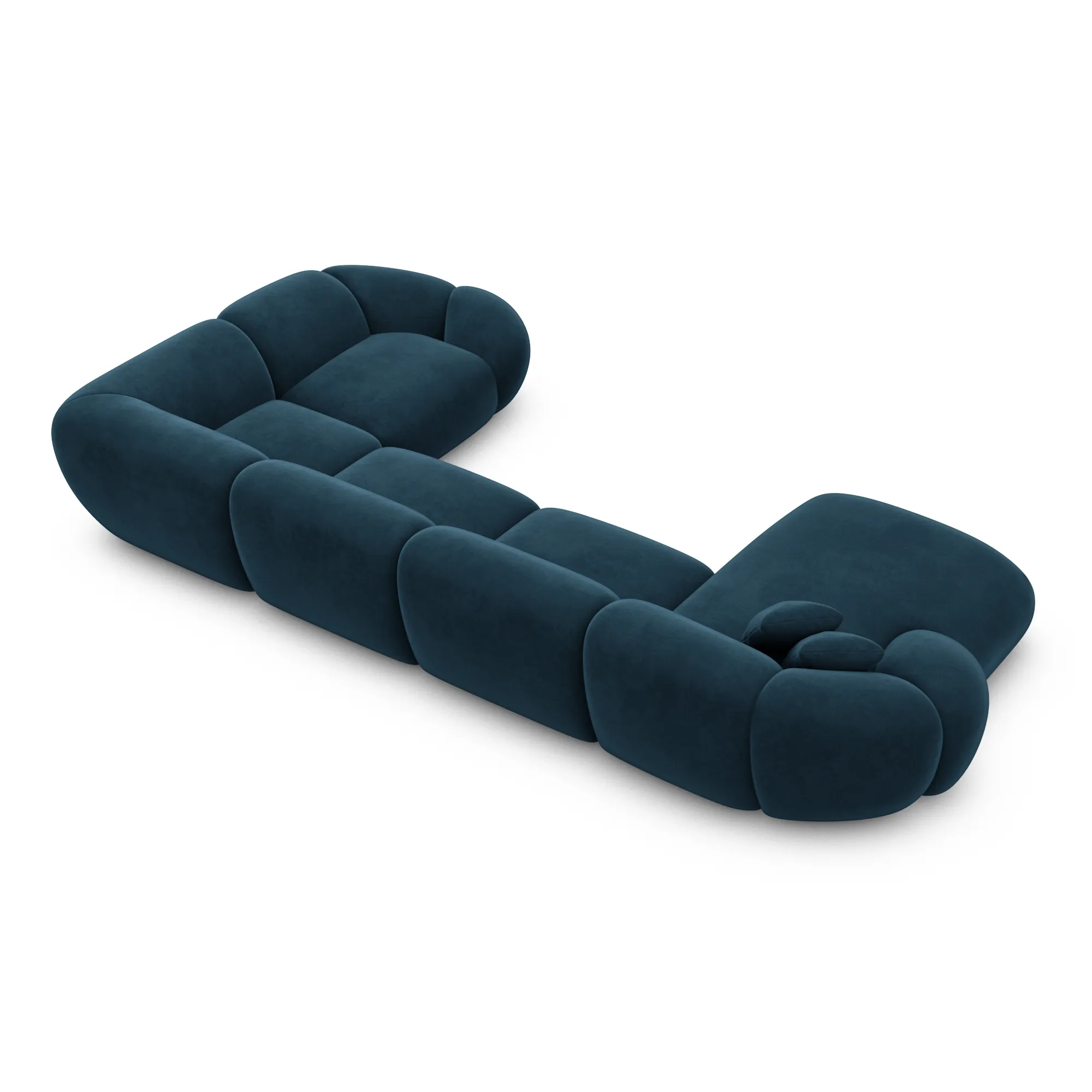 Samtstoff U-Form XL Wohnlandschaft Solira – Bild 27