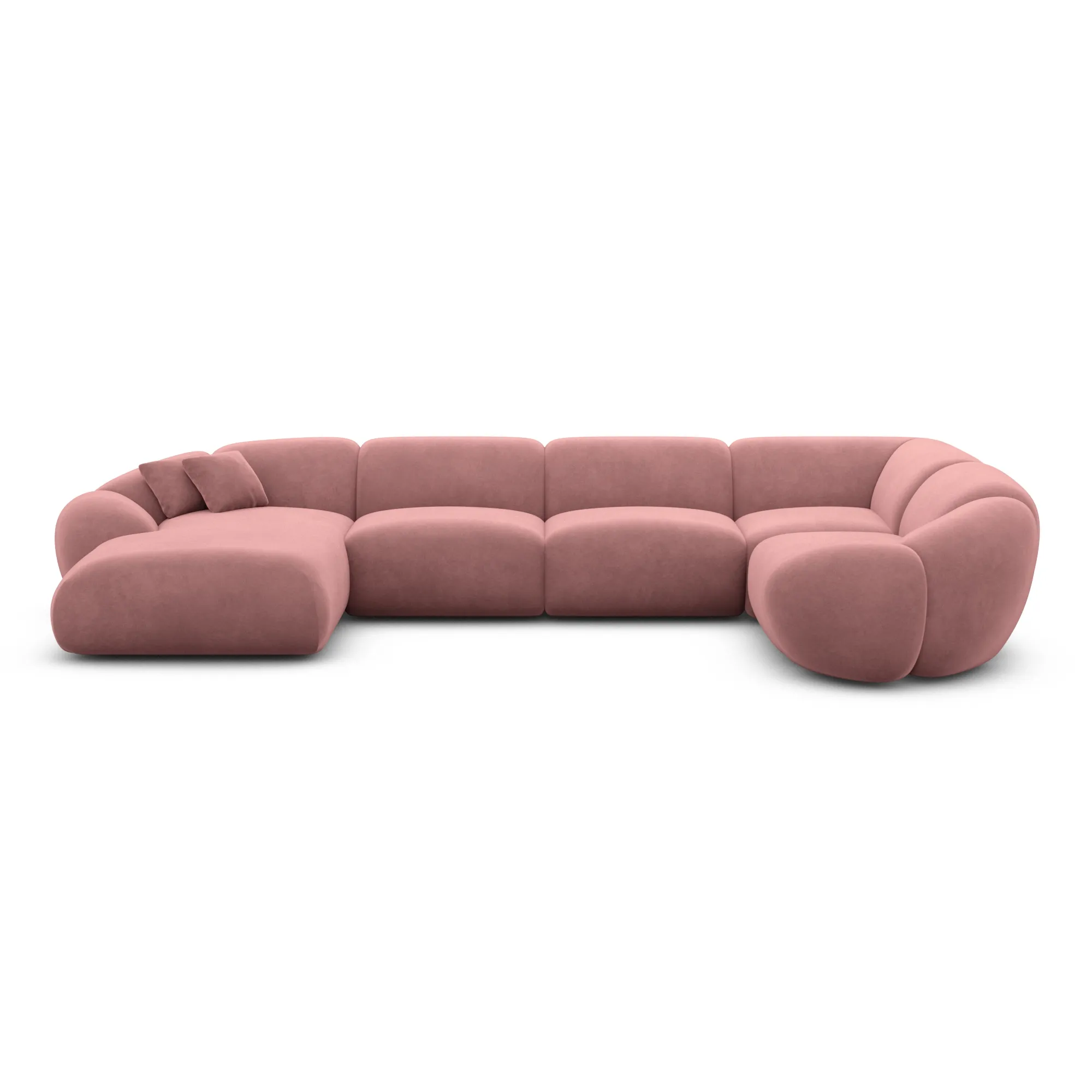 Samtstoff U-Form XL Wohnlandschaft Solira – Bild 29
