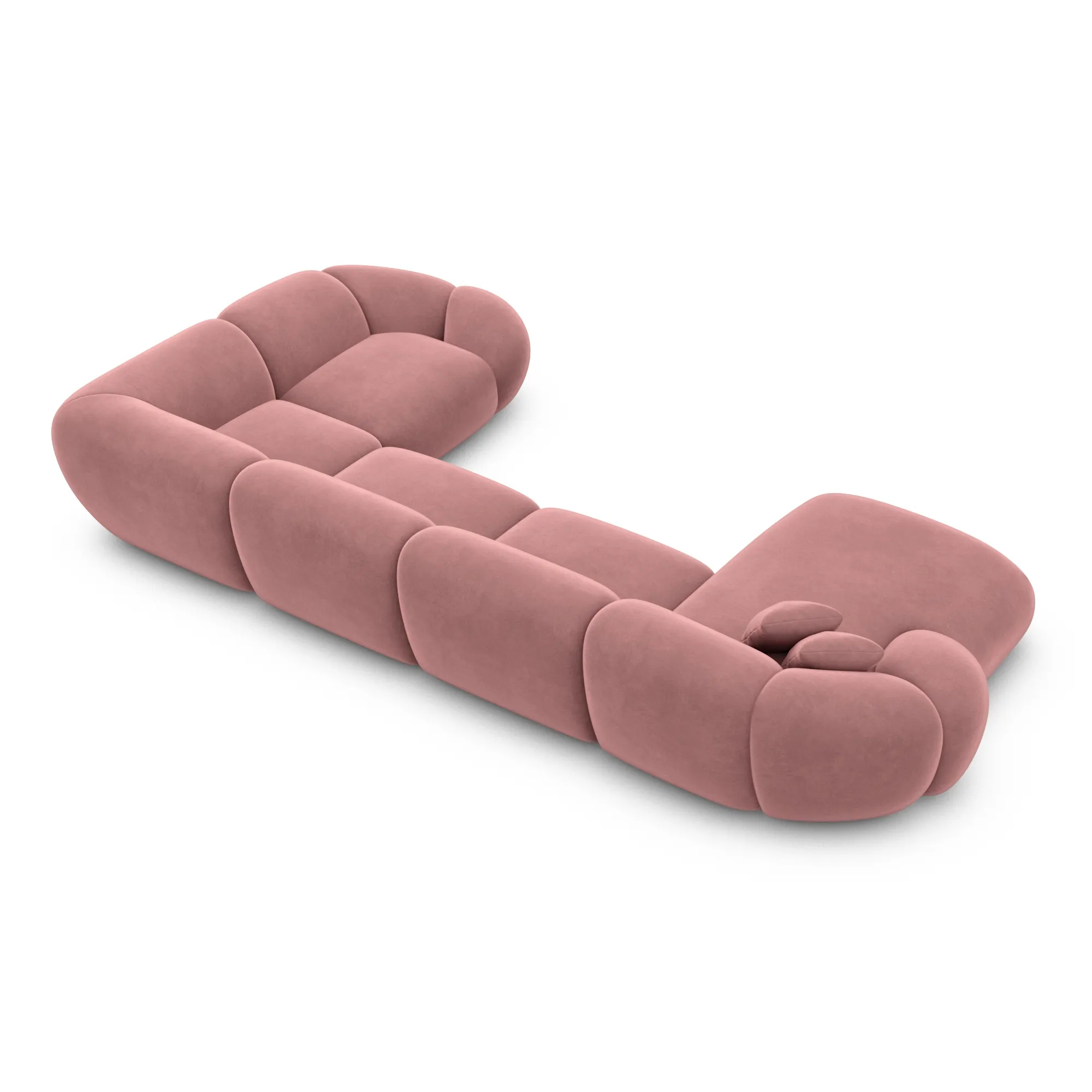 Samtstoff U-Form XL Wohnlandschaft Solira – Bild 30
