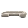 Samtstoff U-Form XL Wohnlandschaft Solira – Bild 38