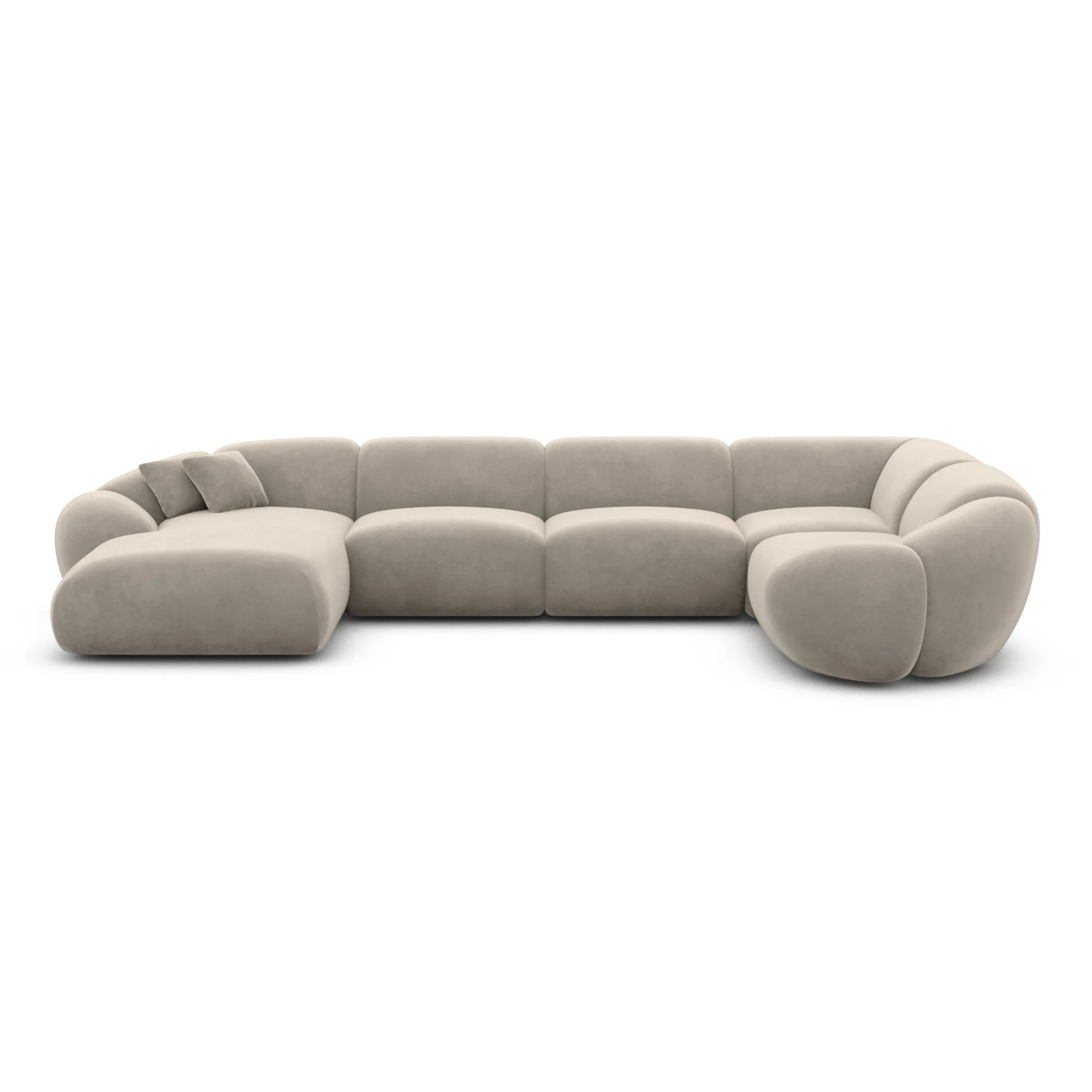Samtstoff U-Form XL Wohnlandschaft Solira – Bild 38