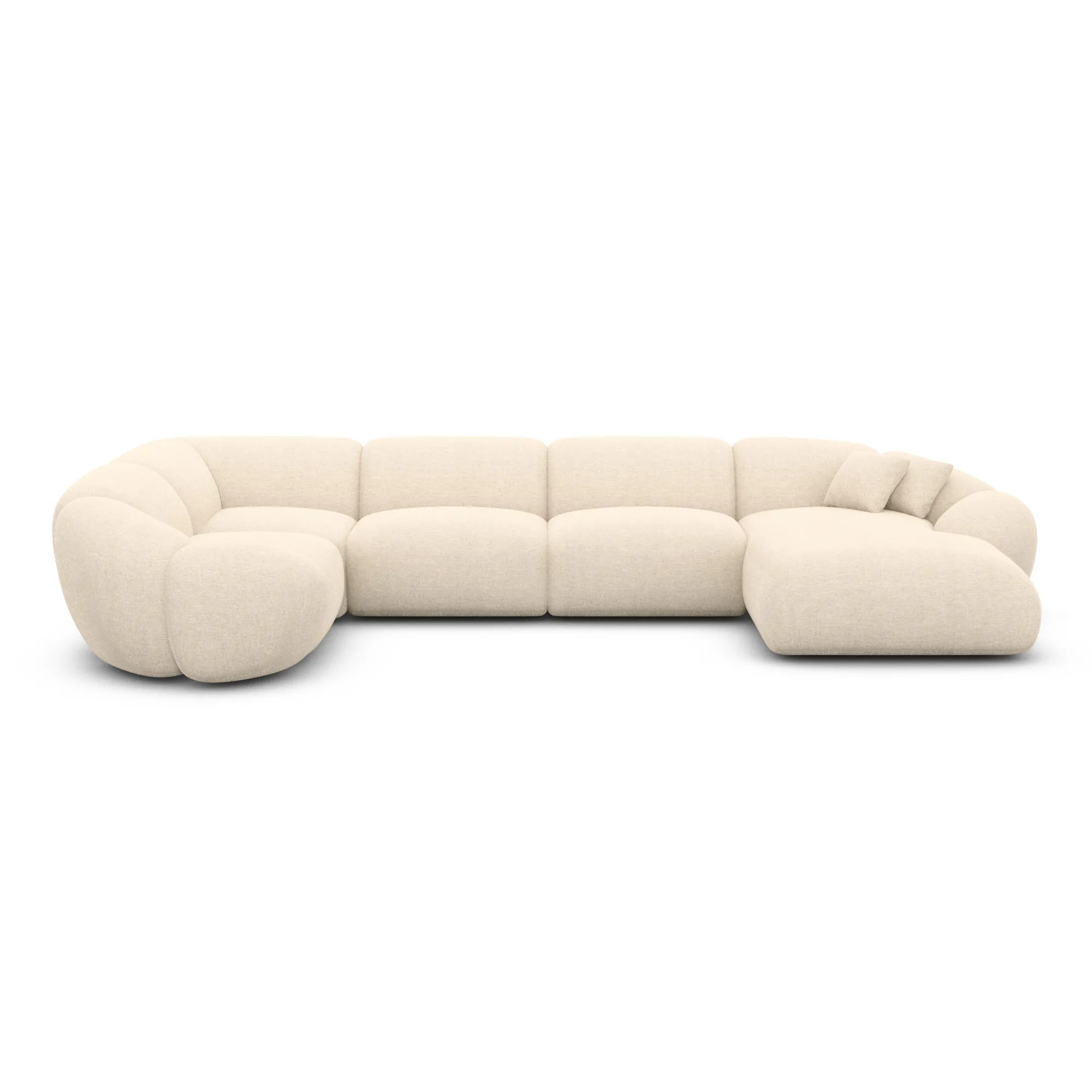 Strukturstoff U-Form XL Wohnlandschaft Solira – Bild 64