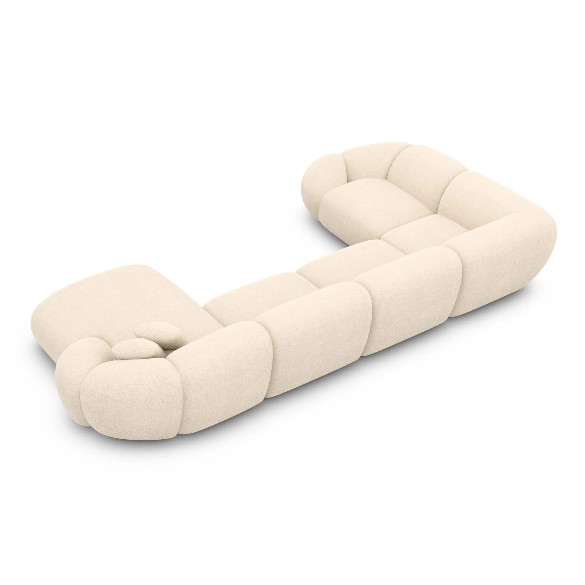 Strukturstoff U-Form XL Wohnlandschaft Solira – Bild 65