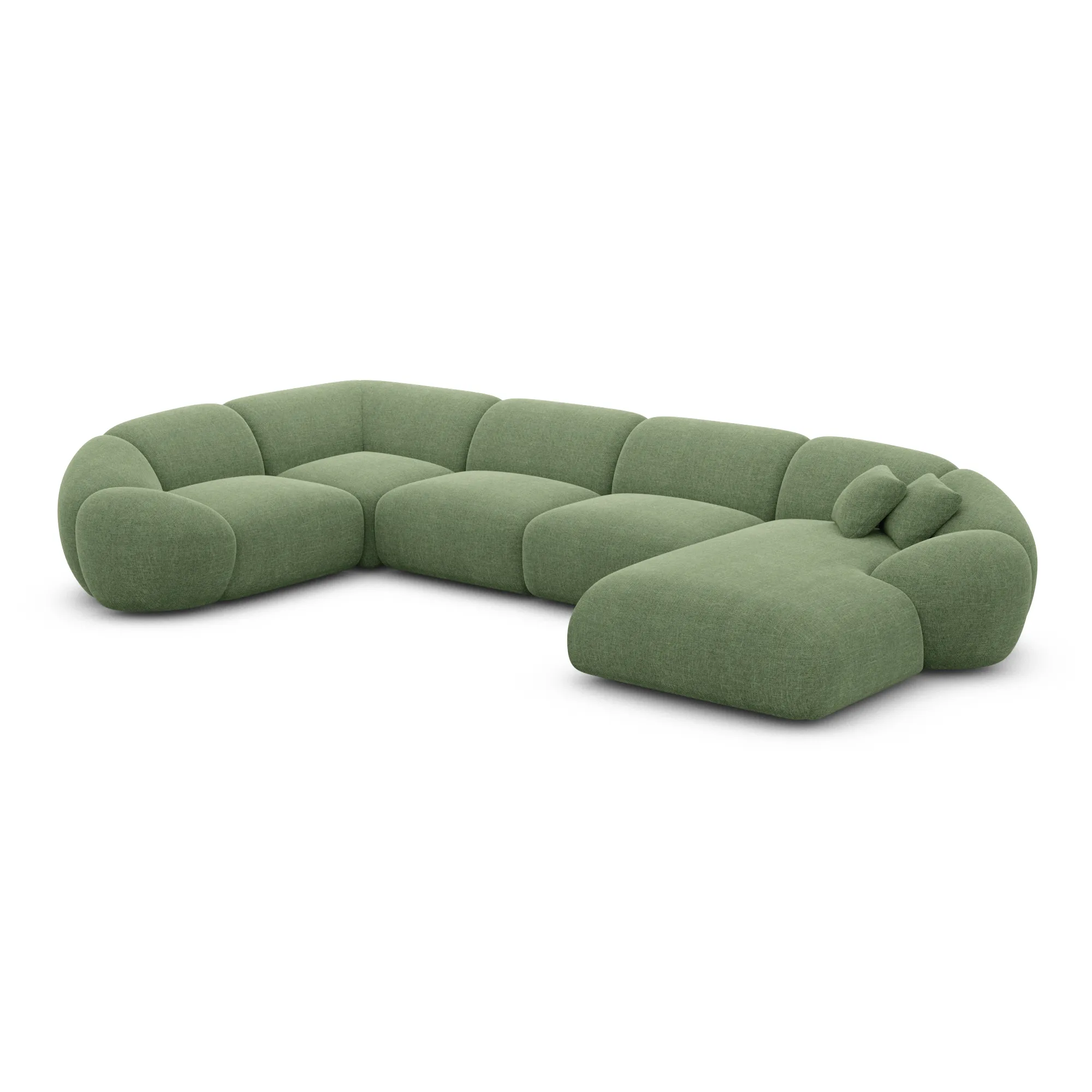 Strukturstoff U-Form XL Wohnlandschaft Solira – Bild 69