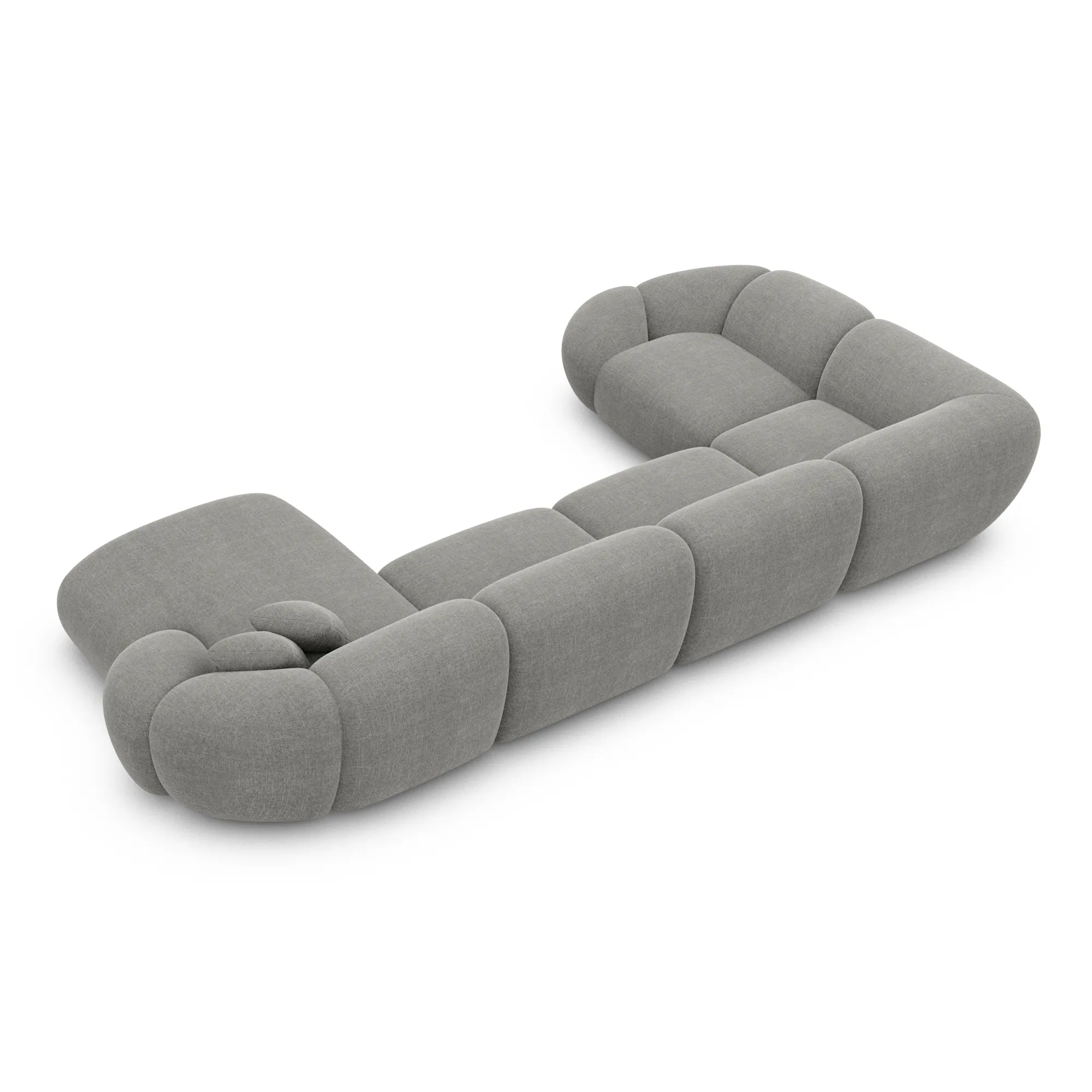 Strukturstoff U-Form XL Wohnlandschaft Solira – Bild 74