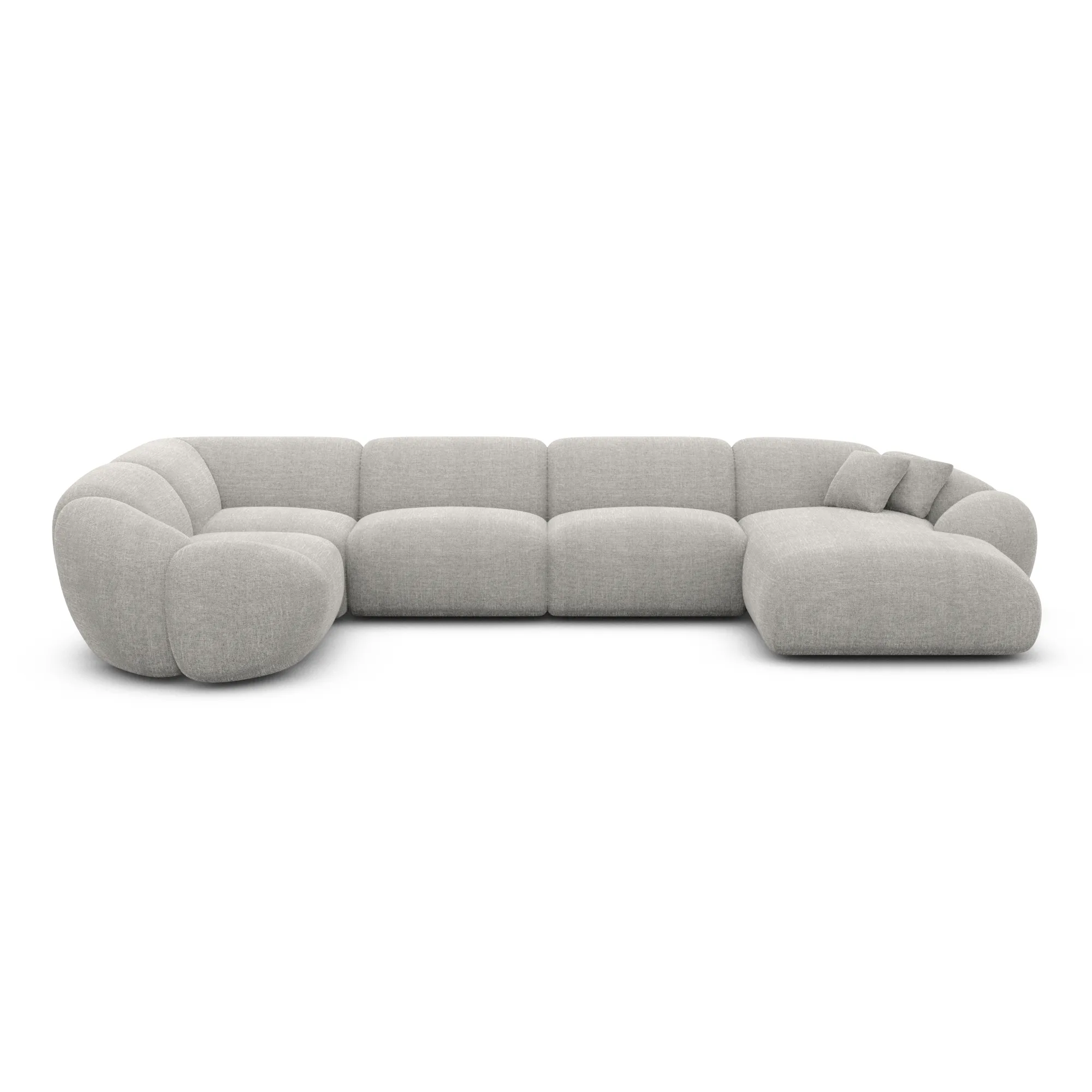 Strukturstoff U-Form XL Wohnlandschaft Solira – Bild 76