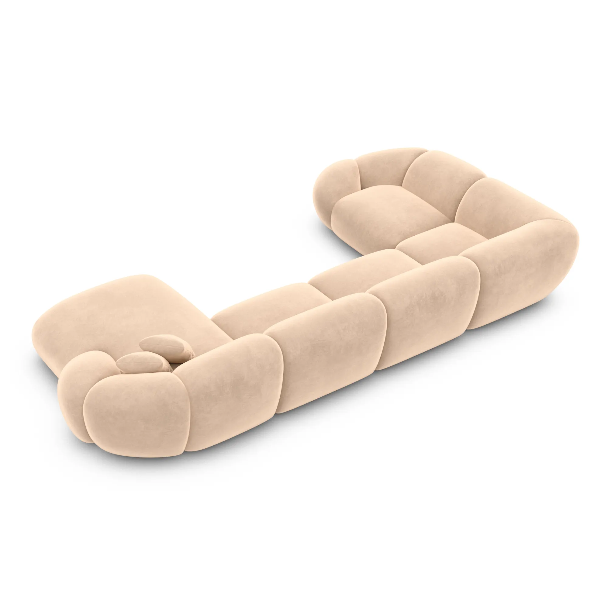 Samtstoff U-Form XL Wohnlandschaft Solira – Bild 42