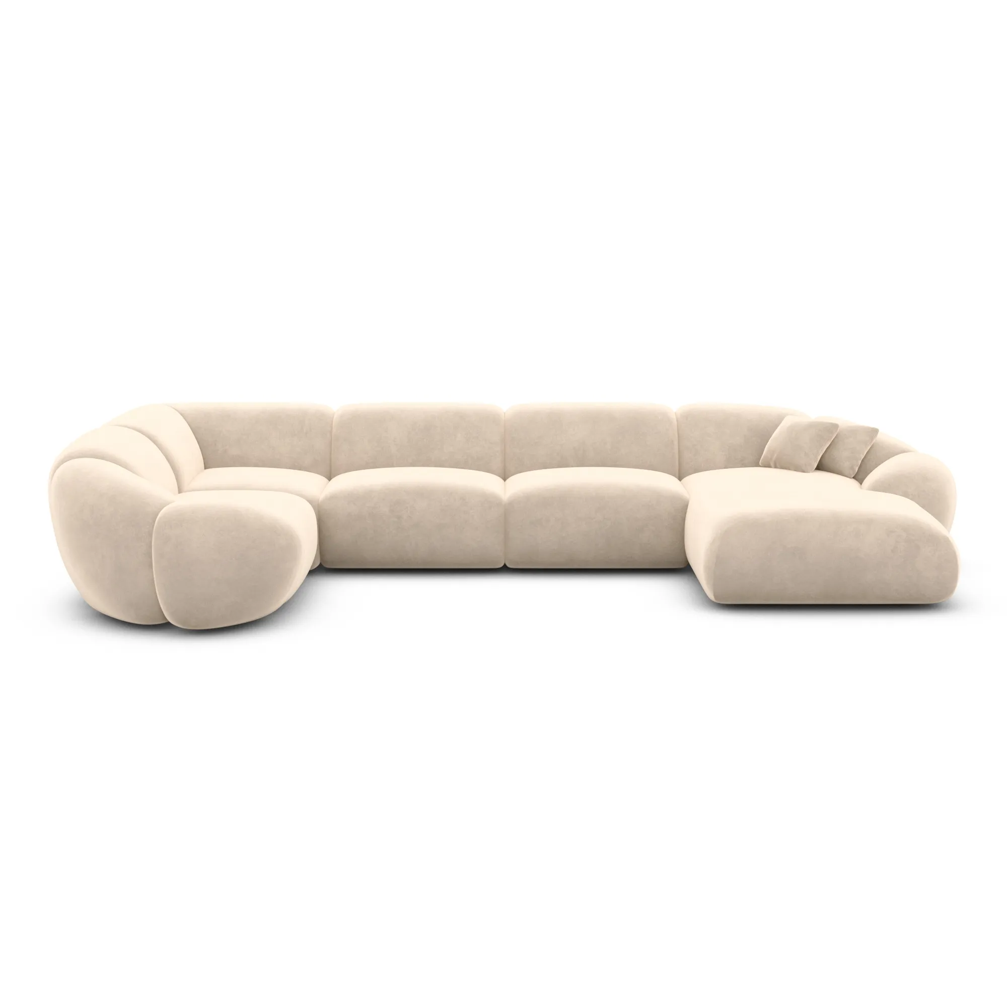 Samtstoff U-Form XL Wohnlandschaft Solira – Bild 50