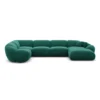 Samtstoff U-Form XL Wohnlandschaft Solira – Bild 56