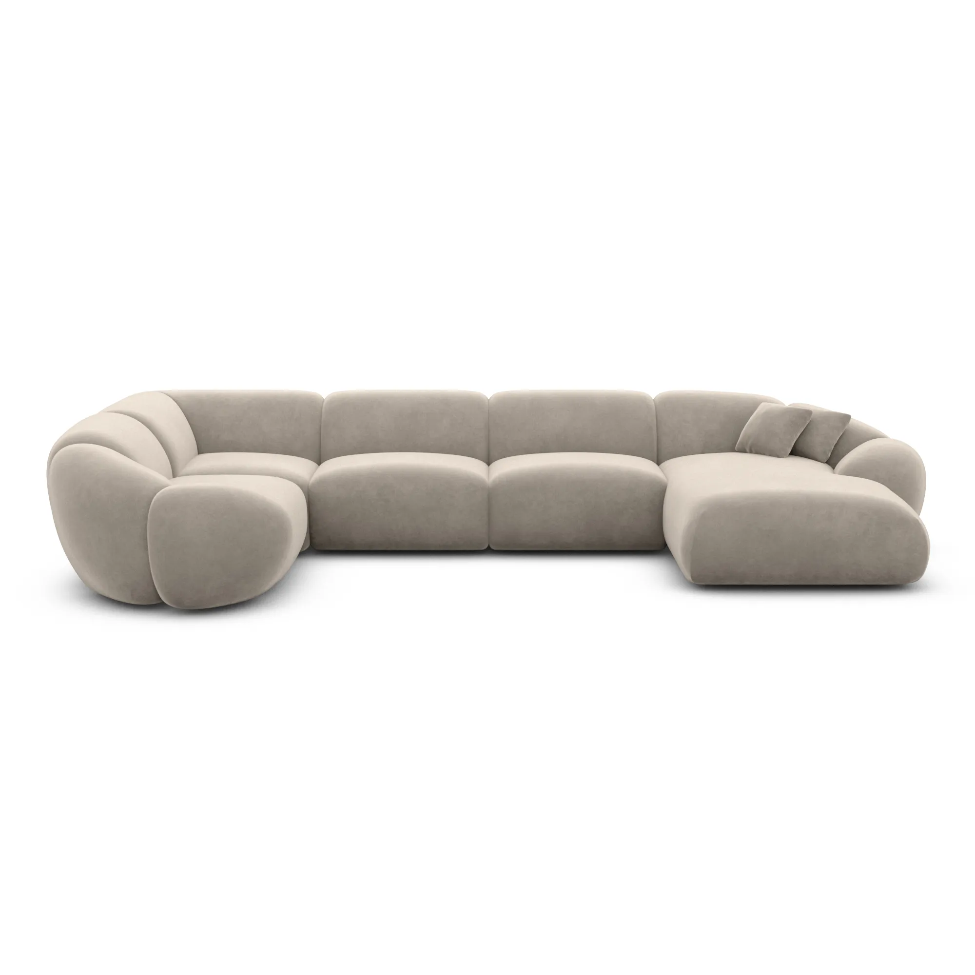 Samtstoff U-Form XL Wohnlandschaft Solira – Bild 74