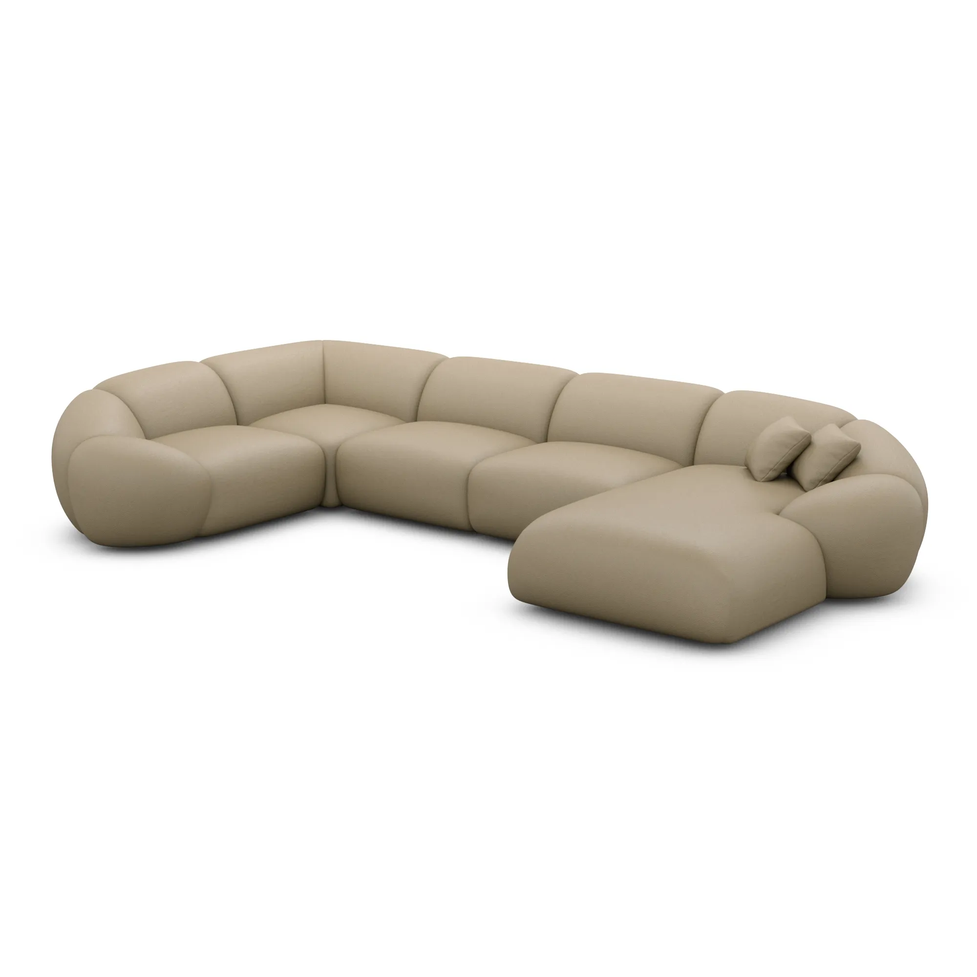 Echtleder U-Form XL Wohnlandschaft Solira – Bild 50