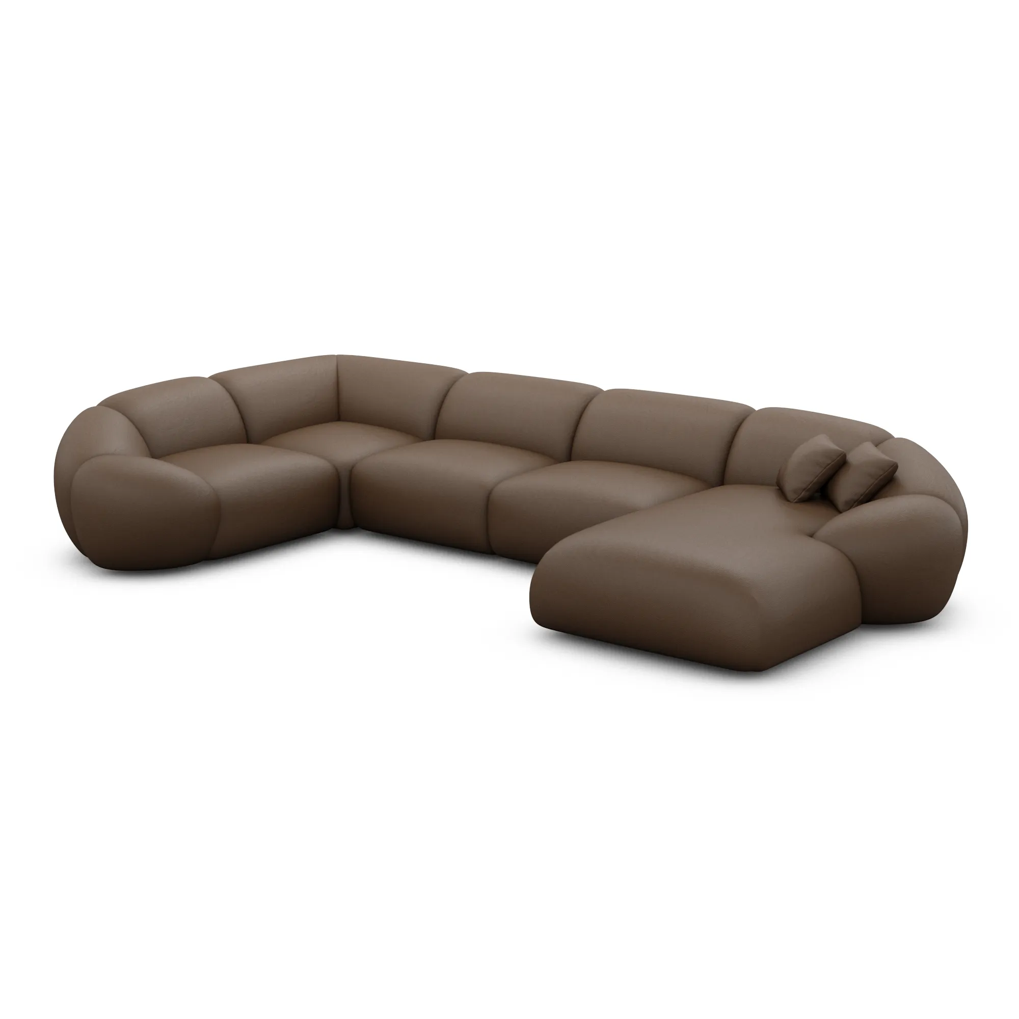 Echtleder U-Form XL Wohnlandschaft Solira – Bild 53