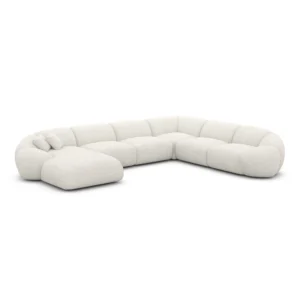 Bouclé U-Form XXL Wohnlandschaft Solira