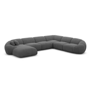 Strukturstoff U-Form XXL Wohnlandschaft Solira