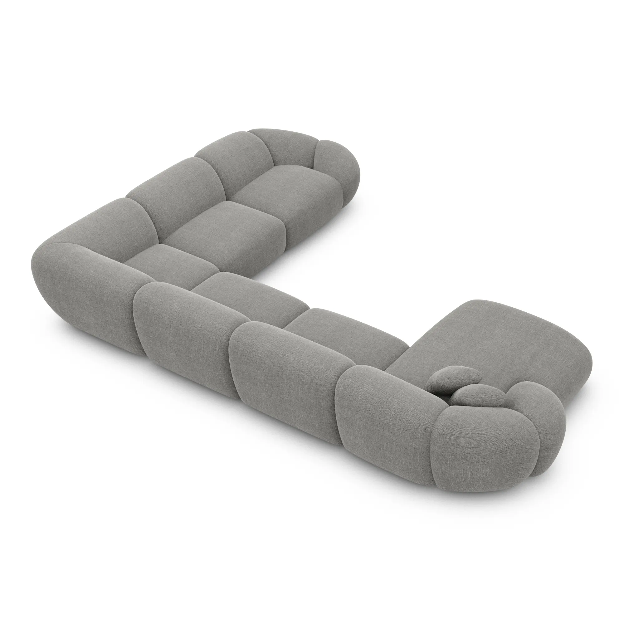 Strukturstoff U-Form XXL Wohnlandschaft Solira – Bild 62