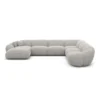 Strukturstoff U-Form XXL Wohnlandschaft Solira – Bild 64