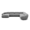 Samtstoff U-Form XXL Wohnlandschaft Solira – Bild 59