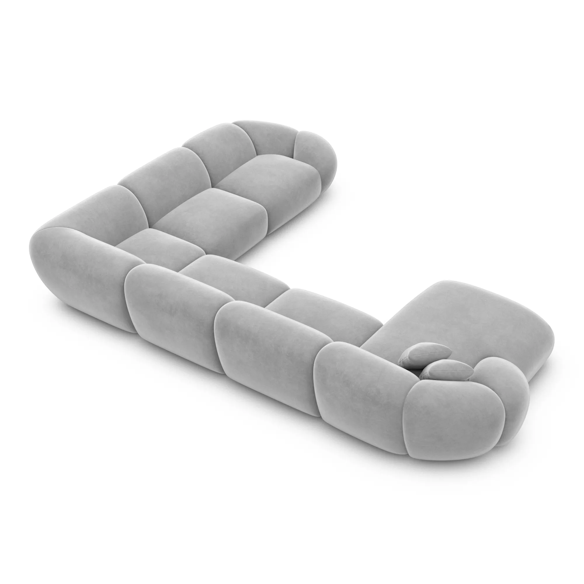 Samtstoff U-Form XXL Wohnlandschaft Solira – Bild 66