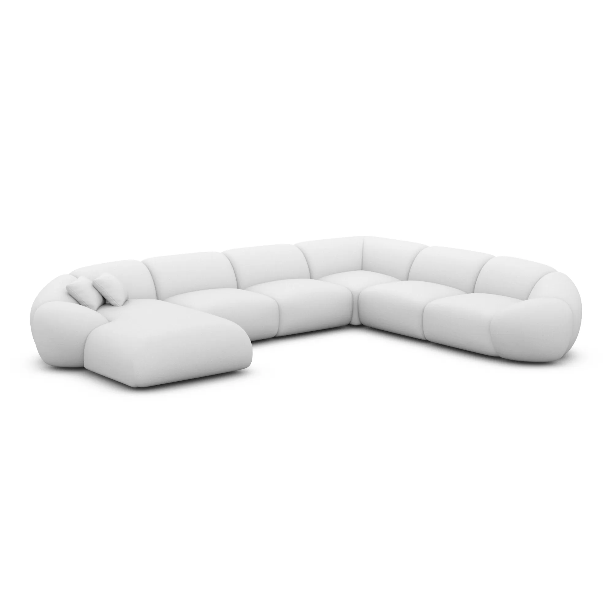 Echtleder U-Form XXL Wohnlandschaft Solira – Bild 56