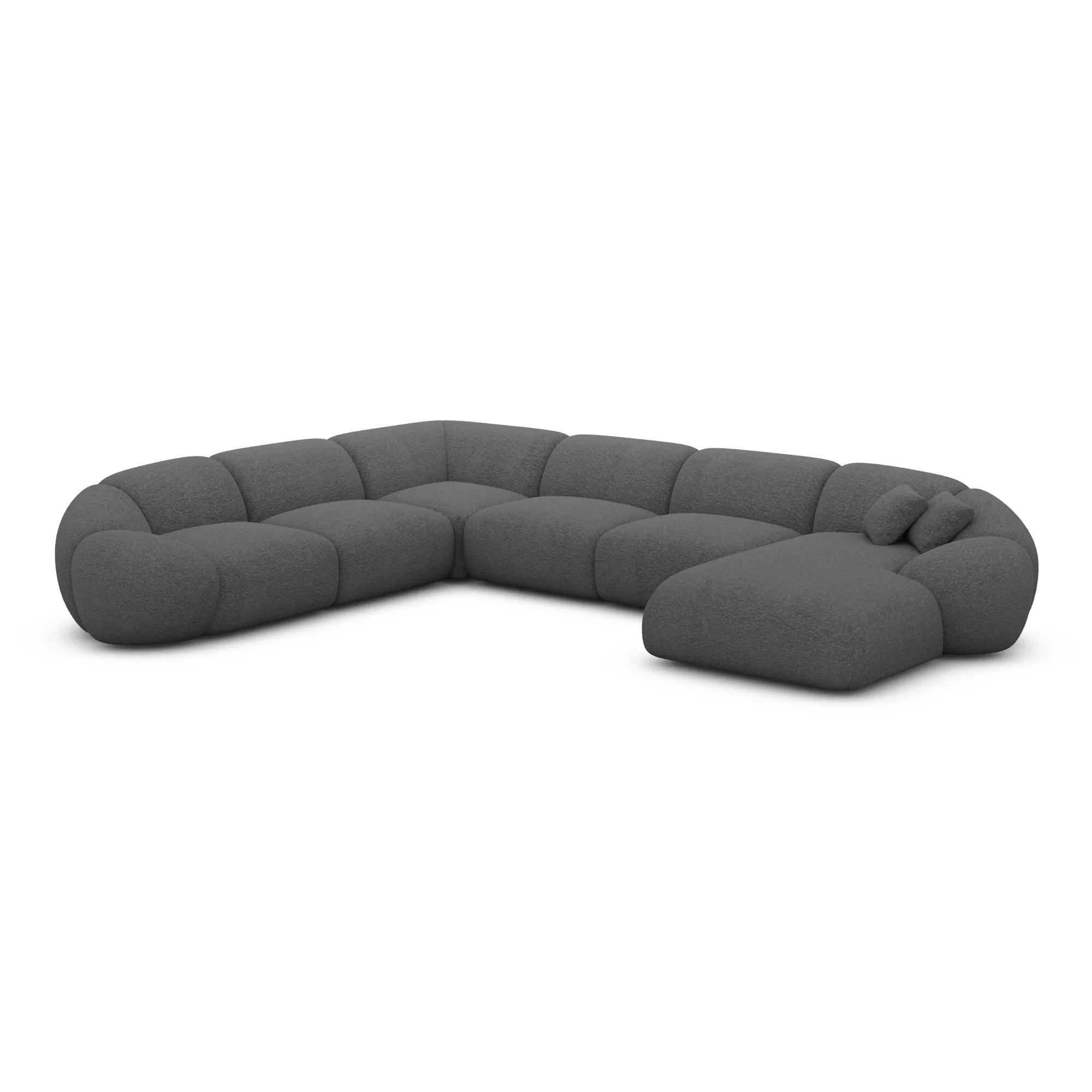 Bouclé U-Form XXL Wohnlandschaft Solira – Bild 13