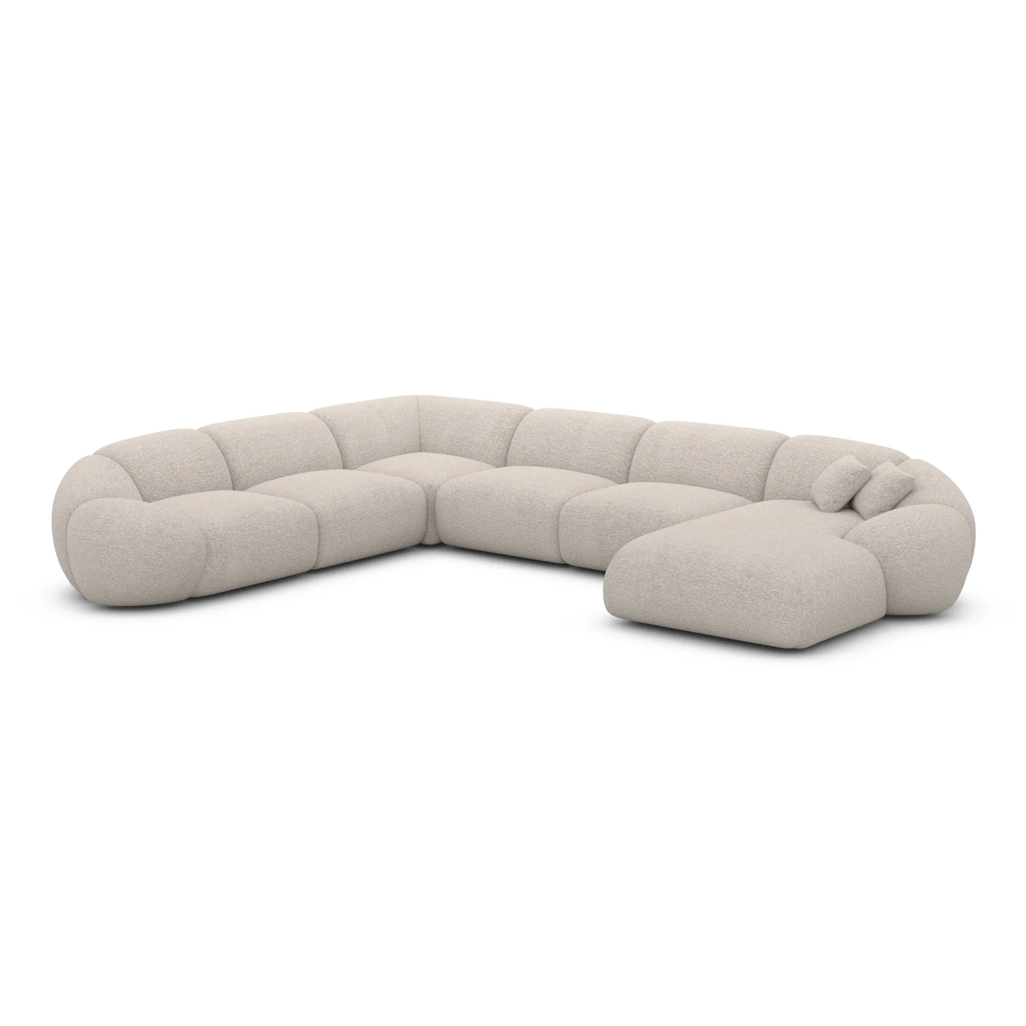 Bouclé U-Form XXL Wohnlandschaft Solira – Bild 16