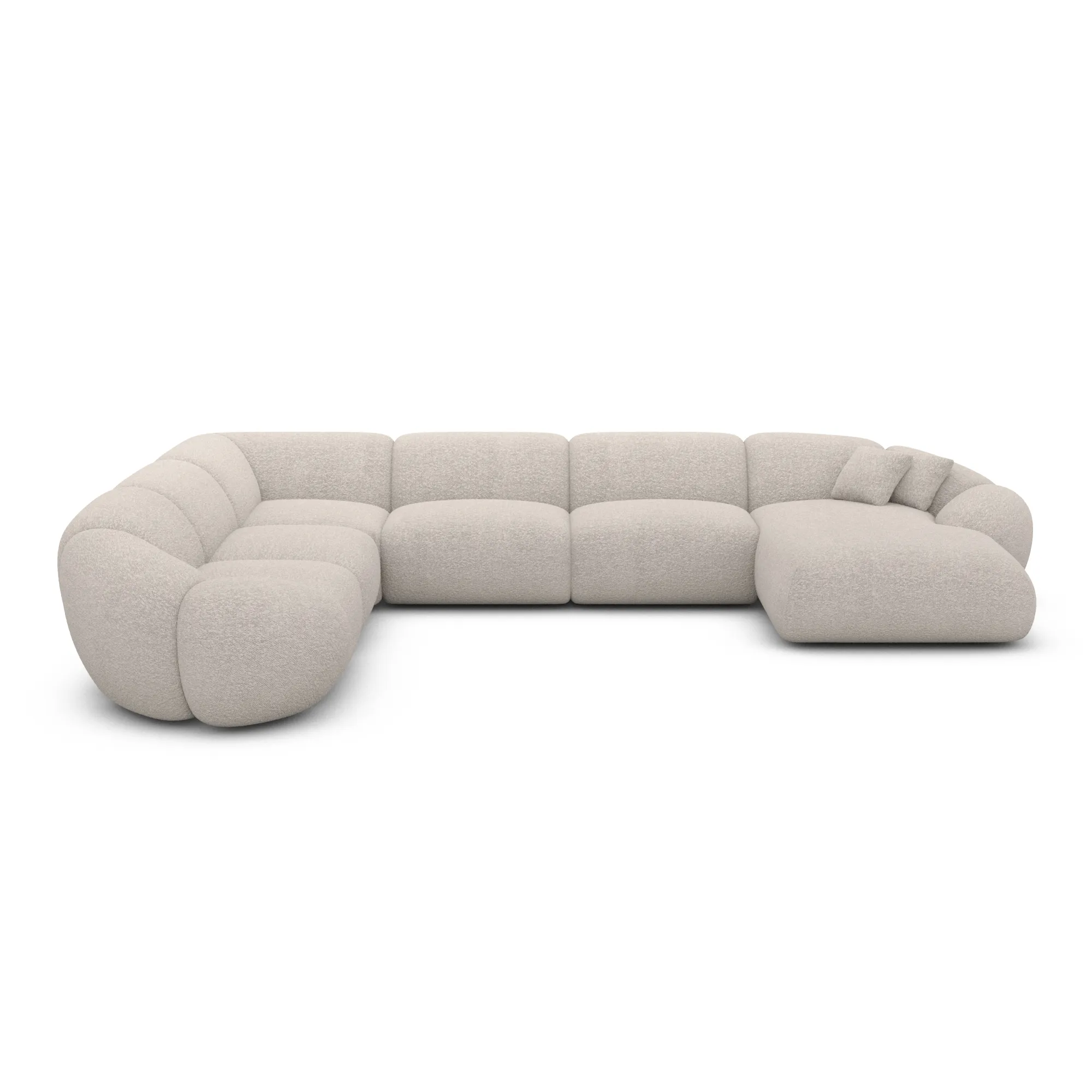 Bouclé U-Form XXL Wohnlandschaft Solira – Bild 17