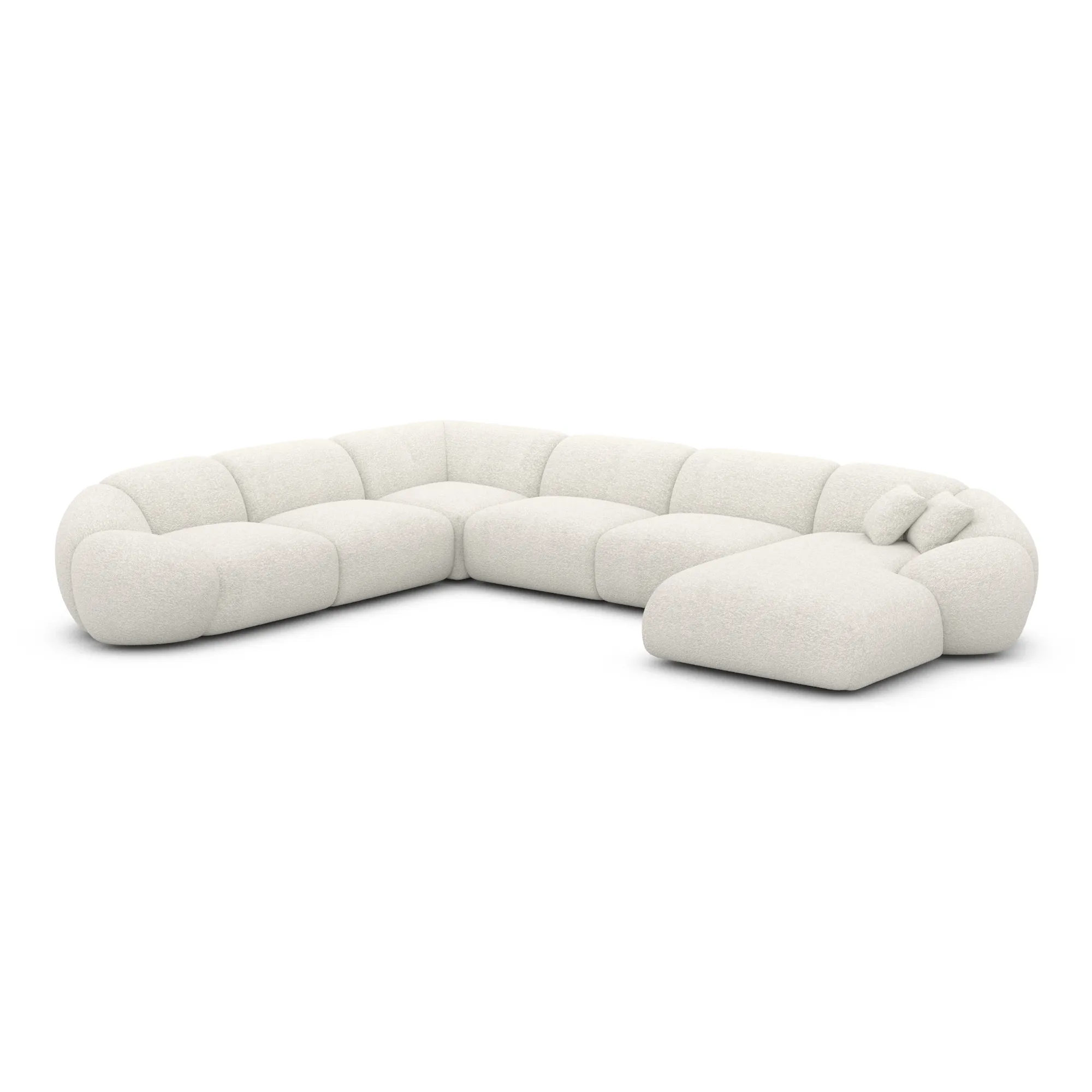 Bouclé U-Form XXL Wohnlandschaft Solira – Bild 19