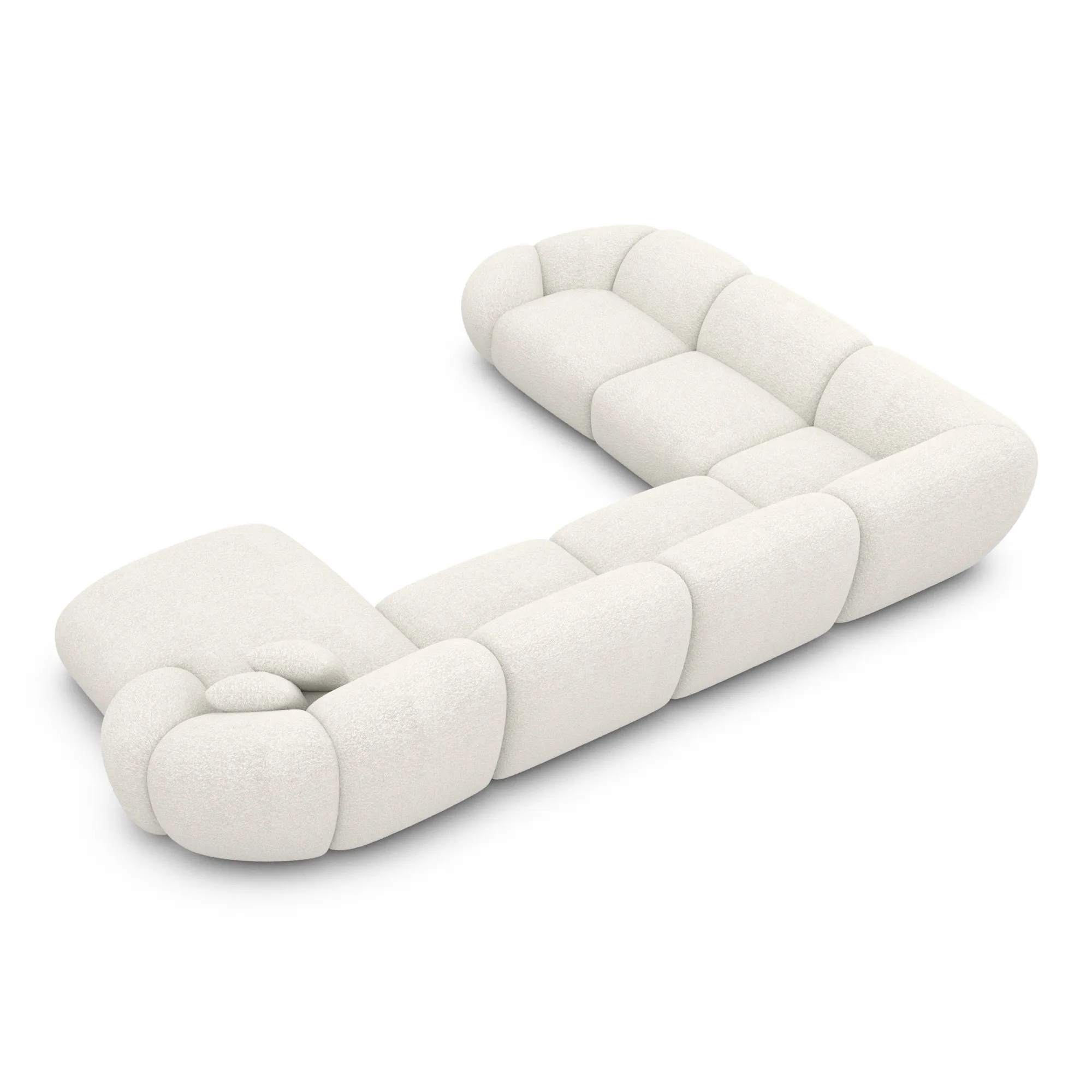 Bouclé U-Form XXL Wohnlandschaft Solira – Bild 21