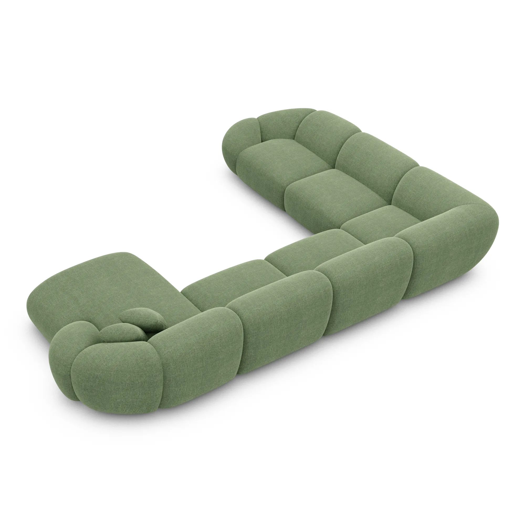 Strukturstoff U-Form XXL Wohnlandschaft Solira – Bild 29