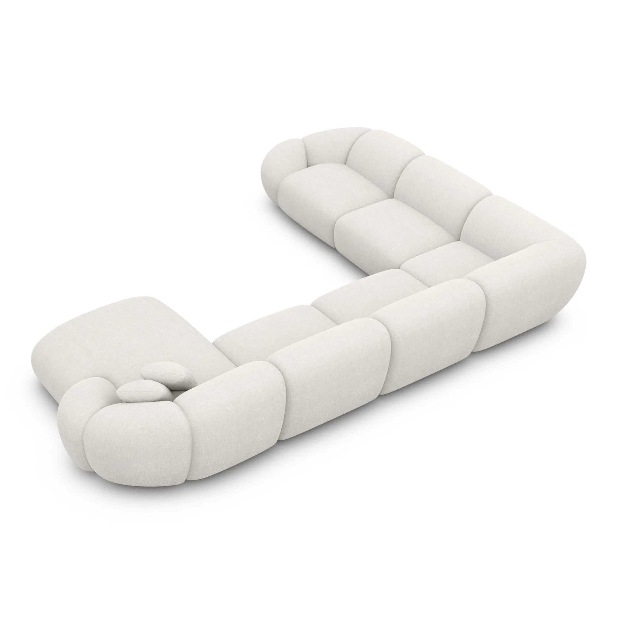 Strukturstoff U-Form XXL Wohnlandschaft Solira – Bild 38