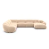Samtstoff U-Form XXL Wohnlandschaft Solira – Bild 83
