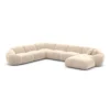Samtstoff U-Form XXL Wohnlandschaft Solira – Bild 91
