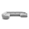 Samtstoff U-Form XXL Wohnlandschaft Solira – Bild 29
