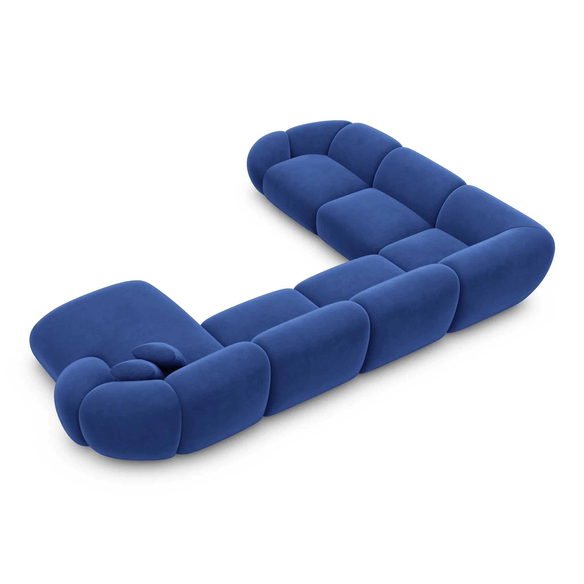 Samtstoff U-Form XXL Wohnlandschaft Solira – Bild 39