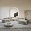 Samtstoff U-Form XXL Wohnlandschaft Solira – Bild 16