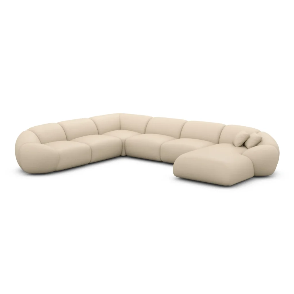 Echtleder U-Form XXL Wohnlandschaft Solira