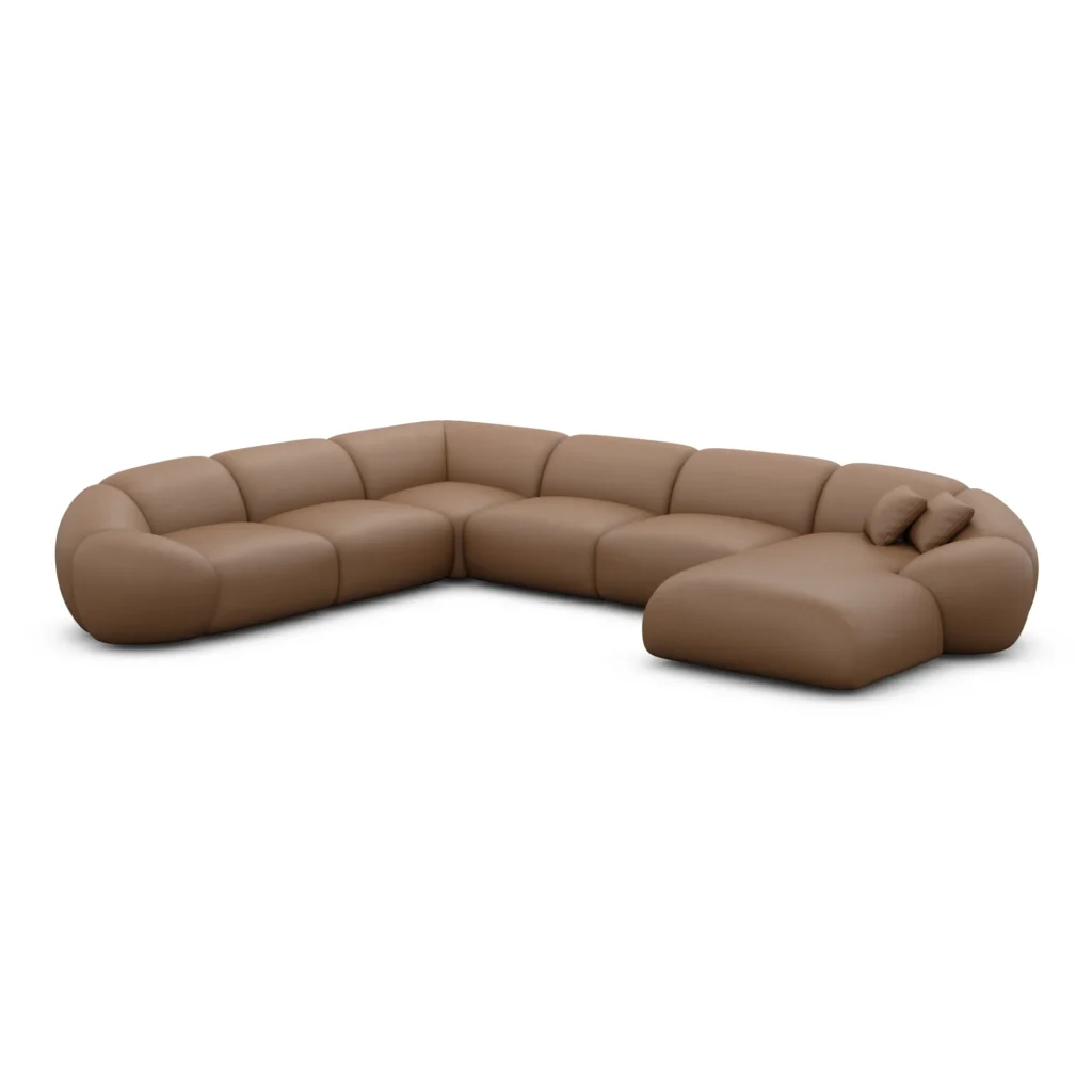 Echtleder U-Form XXL Wohnlandschaft Solira