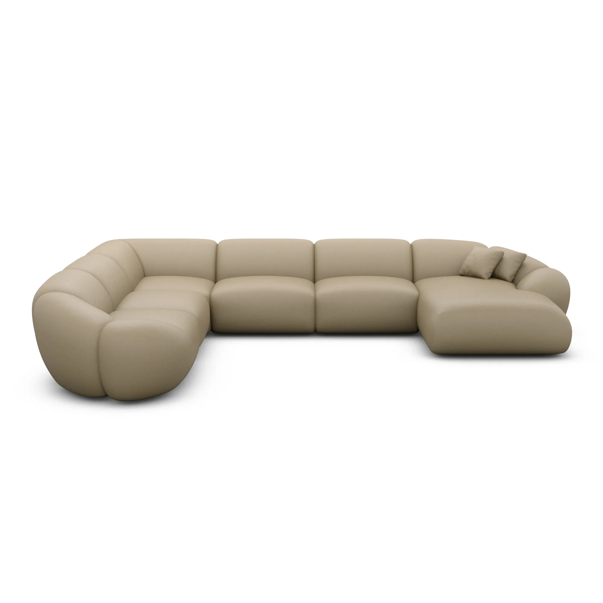 Echtleder U-Form XXL Wohnlandschaft Solira – Bild 21