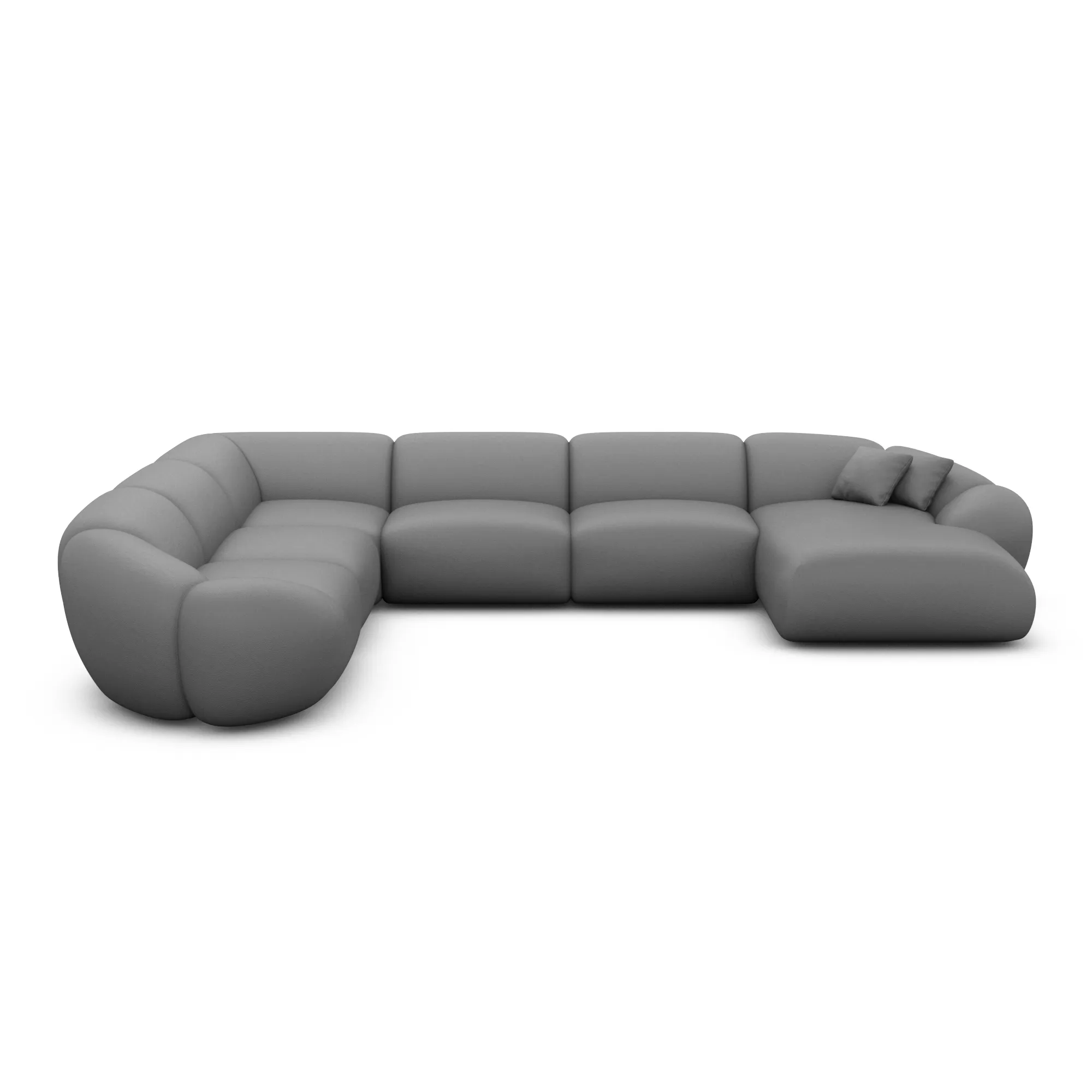 Kunstleder U-Form XXL Wohnlandschaft Solira – Bild 45