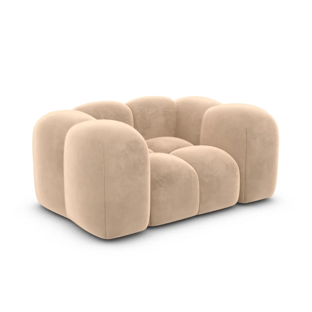 Samtstoff Sessel Valora