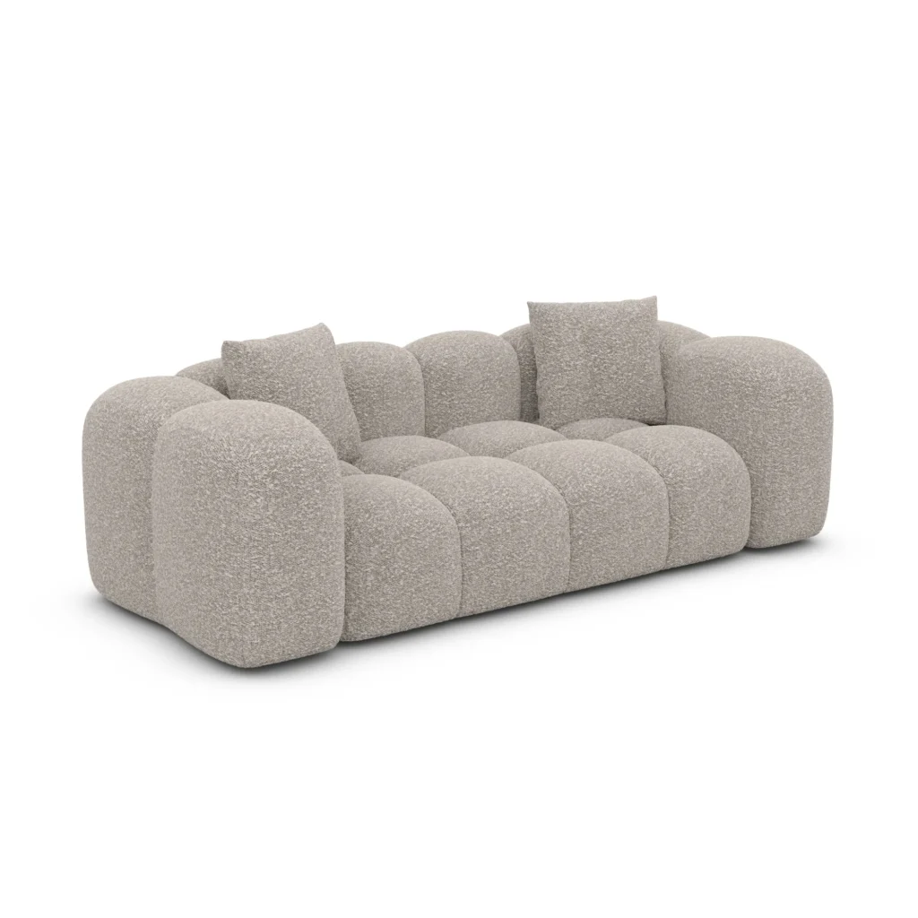 Bouclé 2-Sitzer Couch Valora