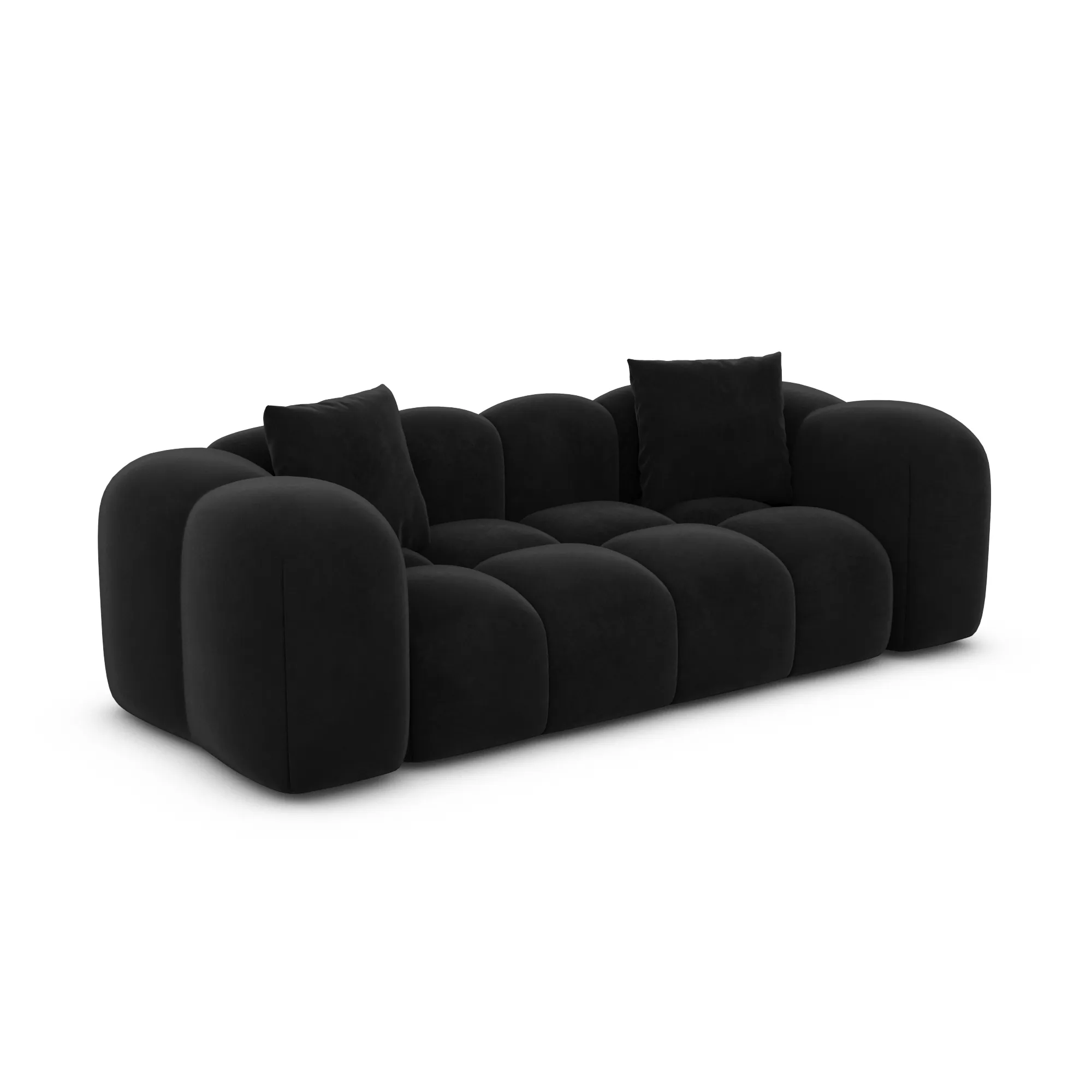 Samtstoff 2-Sitzer Couch Valora
