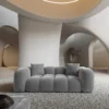 Samtstoff 2-Sitzer Couch Valora